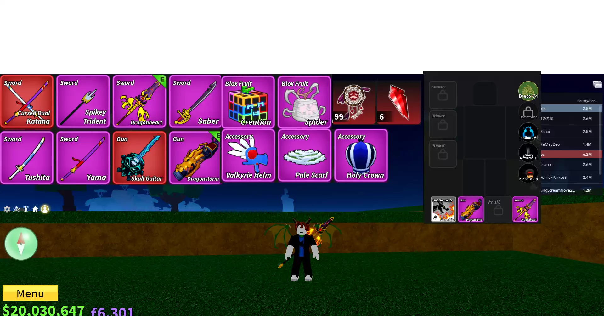 #4596: Acc Tộc DracoV4 Full Gear ( Draco) + CDK+ SG