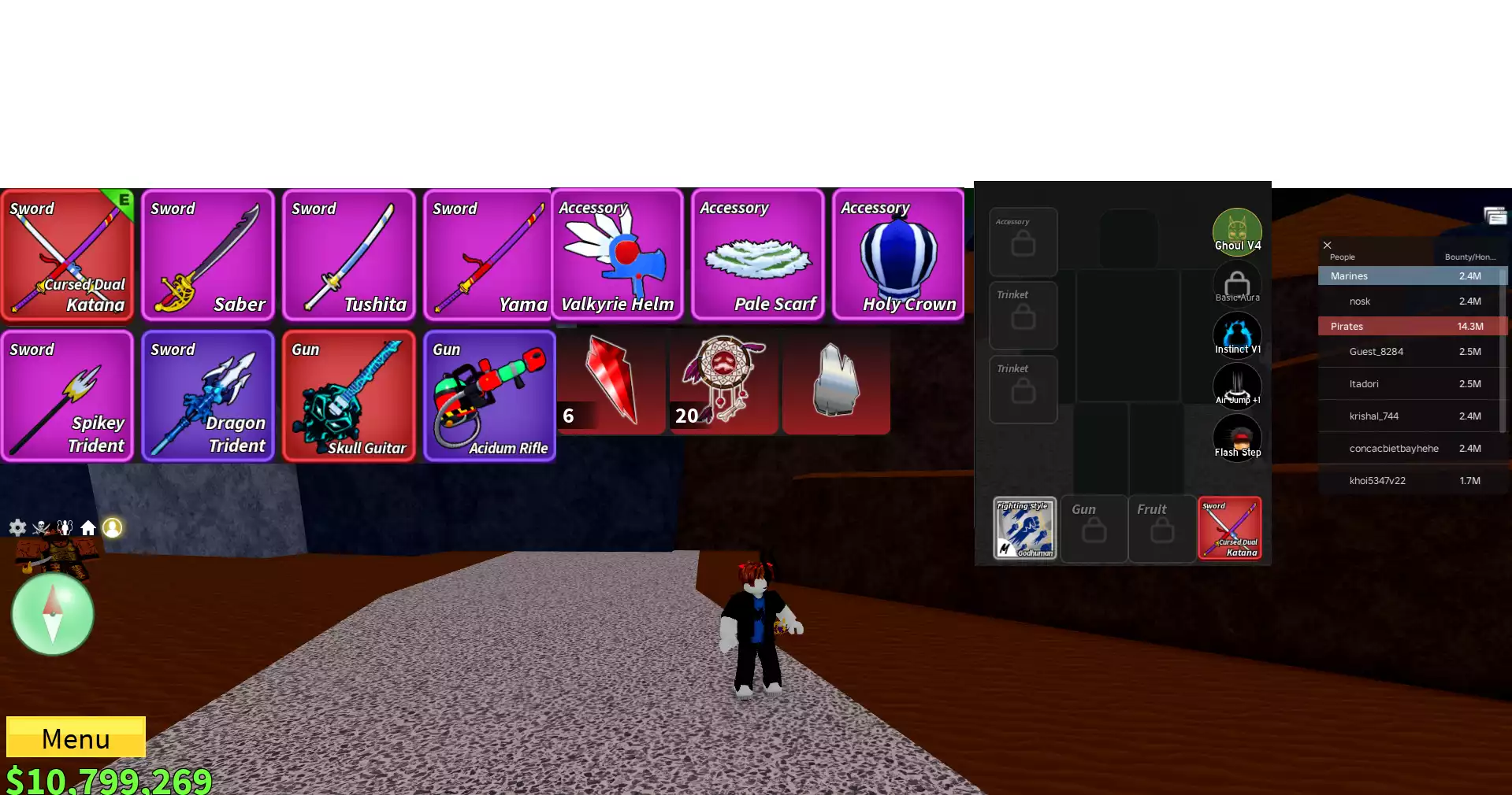 #4596: Acc Tộc Ghoul V4 Full Gear + CDK+ SG