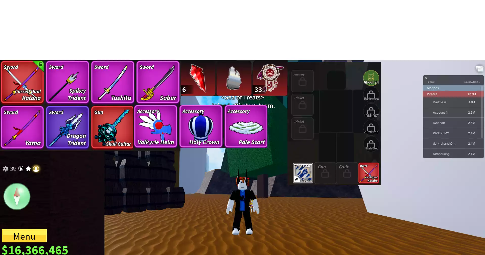 #4596: Acc Tộc Ghoul Full Gear + CDK+ SG