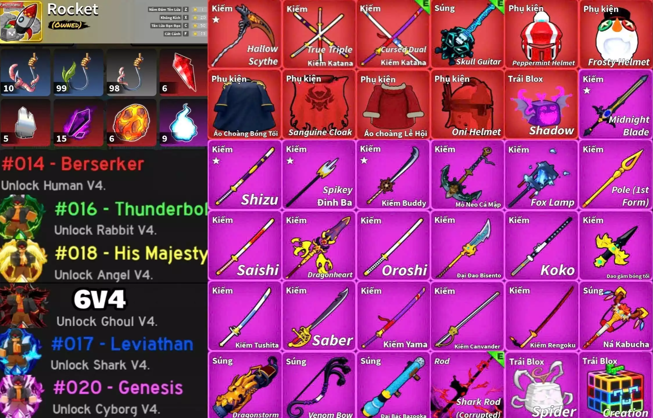 Acc bloxfruit siêu vip